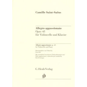 Saint-Saëns, Camille - Allegro Appassionato, Opus 43 - for Cello and Piano - edited by Jost and Geringas - G. Henle Verlag URTEXT
