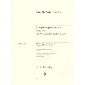 Saint-Saëns, Camille - Allegro Appassionato, Opus 43 - for Cello and Piano - edited by Jost and Geringas - G. Henle Verlag URTEXT