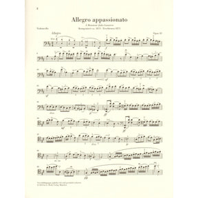 Saint-Saëns, Camille - Allegro Appassionato, Opus 43 - for Cello and Piano - edited by Jost and Geringas - G. Henle Verlag URTEXT
