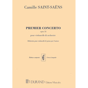 Saint-Saens, Camille - Cello Concerto No 1 in A Minor, Op 33 - for Cello and Piano - Durand