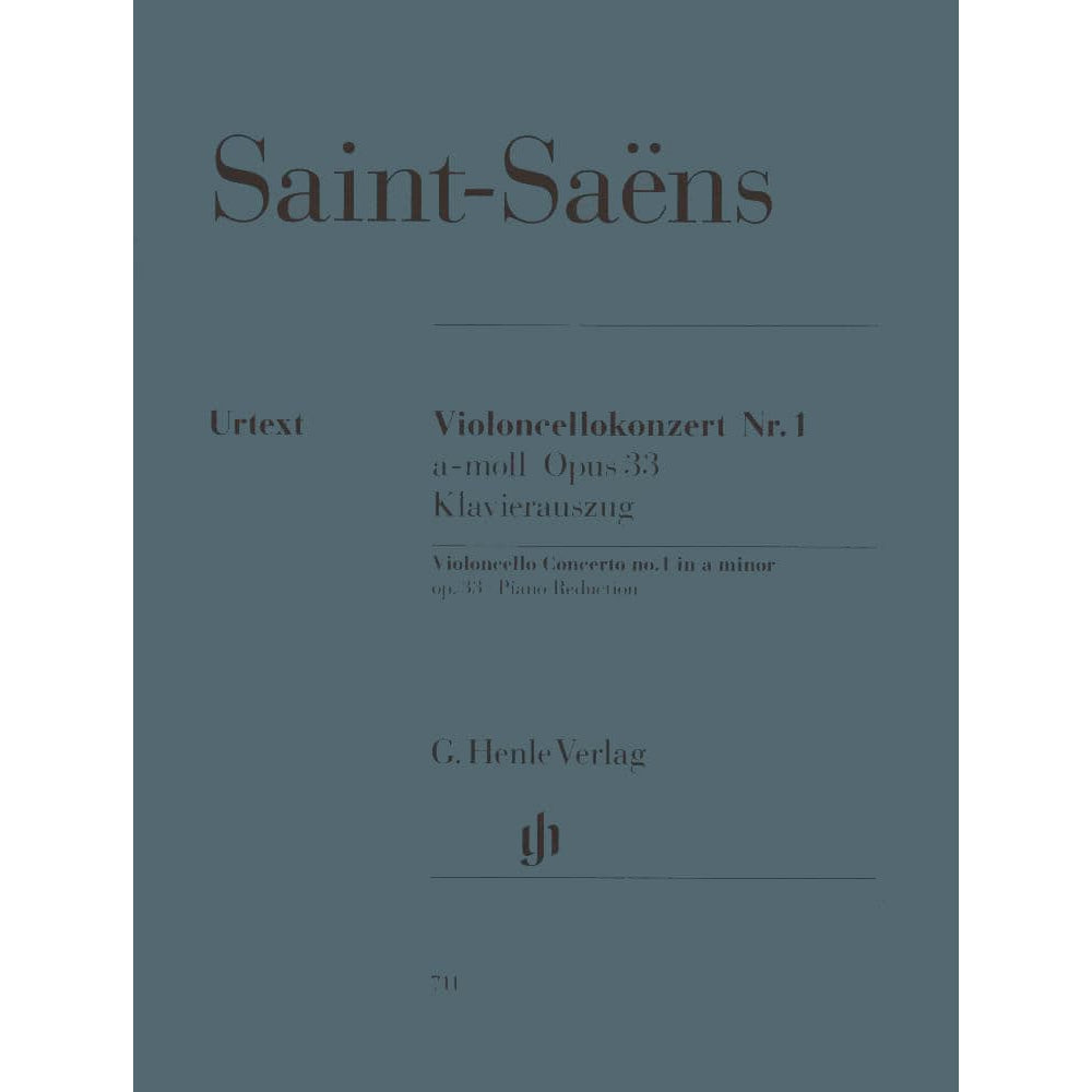 Saint-Saens, Camille - Cello Concerto No 1 in A Minor, Op 33 - edited by David Geringas -  Henle
