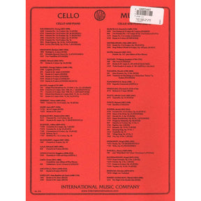 Saint-Saens, Camille - The Swan from "Carnival of the Animals" - for Cello and Piano - edited by Rose - International Music Company