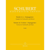 Schubert, Franz - Sonata in a minor, D 821 ("Arpeggione") - Cello and Piano - edited by Helmut Wirth and Klaus Storck - Bärenreiter Verlag URTEXT