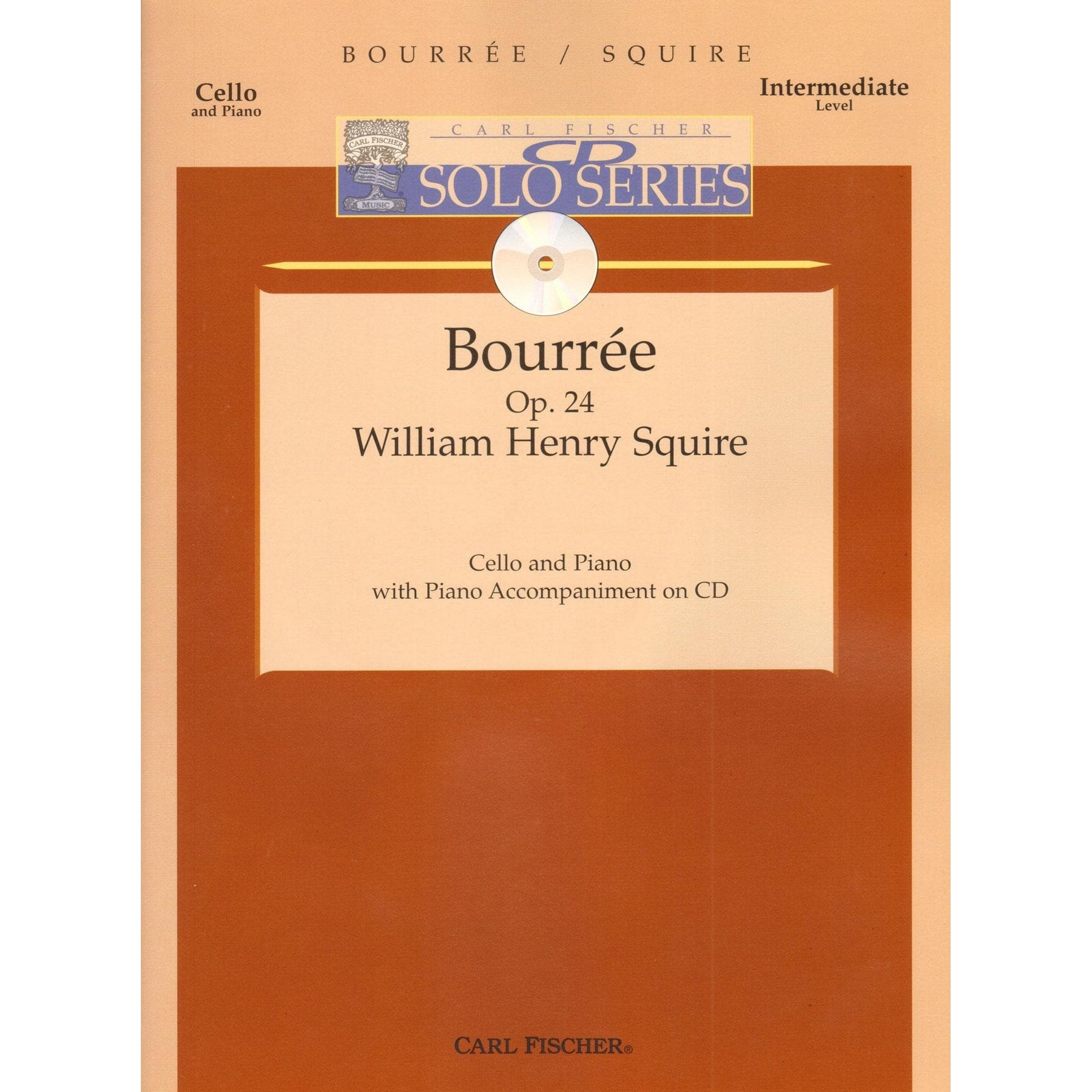 Squire, William Henry - Bouree Op 24 For Solo Cello & Piano Published by Carl Fischer