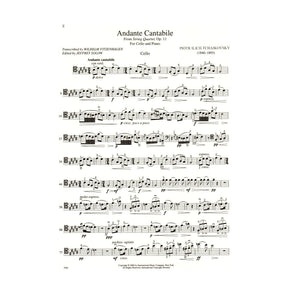 Tchaikovsky, Pyotr Ilyich - Andante Cantabile, Op 11 For Cello and Piano Published by International Music Company