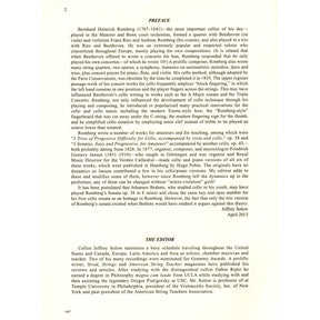 Romberg - Sonata In E Minor Op 38 No 1 - for Cello and Piano - edited by Jeffrey Solow - International Music Company