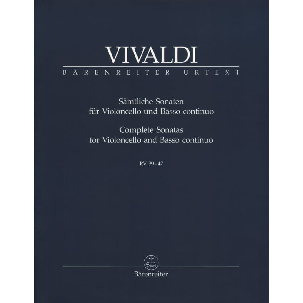 Vivaldi, Antonio - Complete Sonatas, RV 39-47 For Cello and Basso Continuo Published by Barenreiter