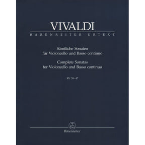 Vivaldi, Antonio - Complete Sonatas, RV 39-47 For Cello and Basso Continuo Published by Barenreiter