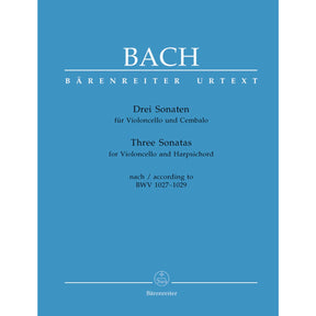 Bach, JS - 3 Sonatas BWV 1027 1029 for Cello and Piano - Arranged by Epstein - Barenreiter Verlag Edition