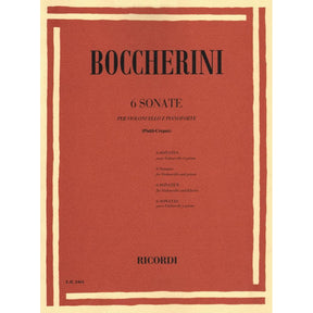 Boccherini, Luigi - 6 Sonatas for Cello and Piano - Ricordi Edition