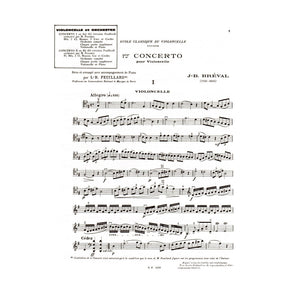 Breval, Jean Baptiste - Concerto No 1 in G Major Op 17 for Cello and Piano - Arranged by Feuillard - Delrieu Edition