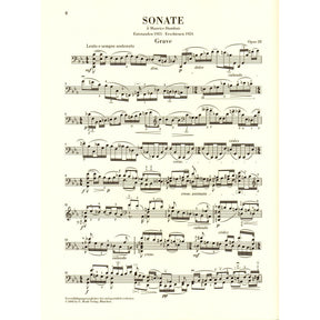 Ysaÿe, Eugène - Sonata for Solo Cello, Op 28 URTEXT Published by G Henle Verlag