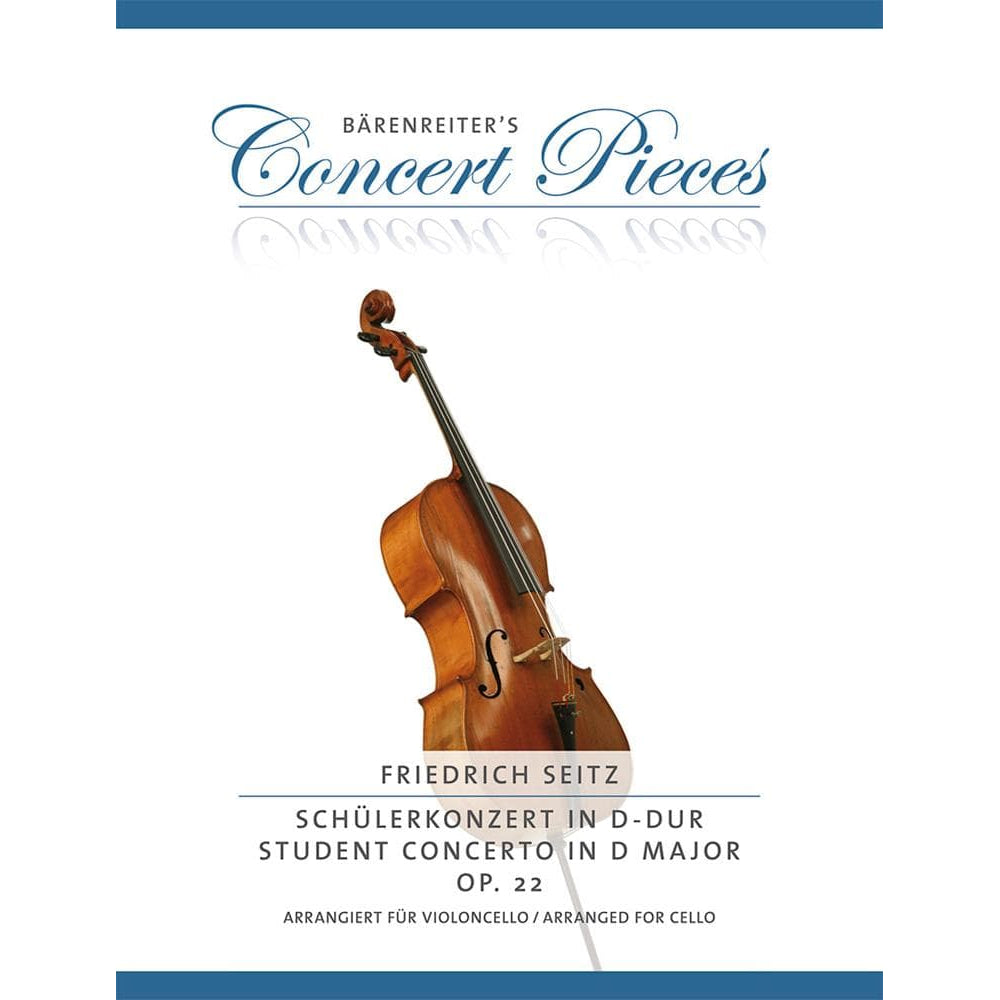 Seitz, Fritz (Friedrich) - Concert Pieces: Student Concerto D Major,  Op 22 - for Cello and Piano - edited by Christoph Sassmannshaus - Bärenreiter