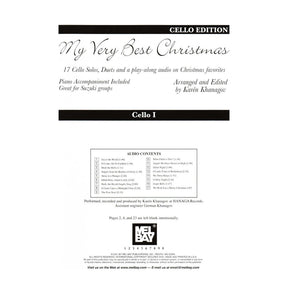 My Very Best Christmas - for One or Two Cellos and Piano - with Optional Online Audio - arranged by Karén Khanagov - Mel Bay Publications