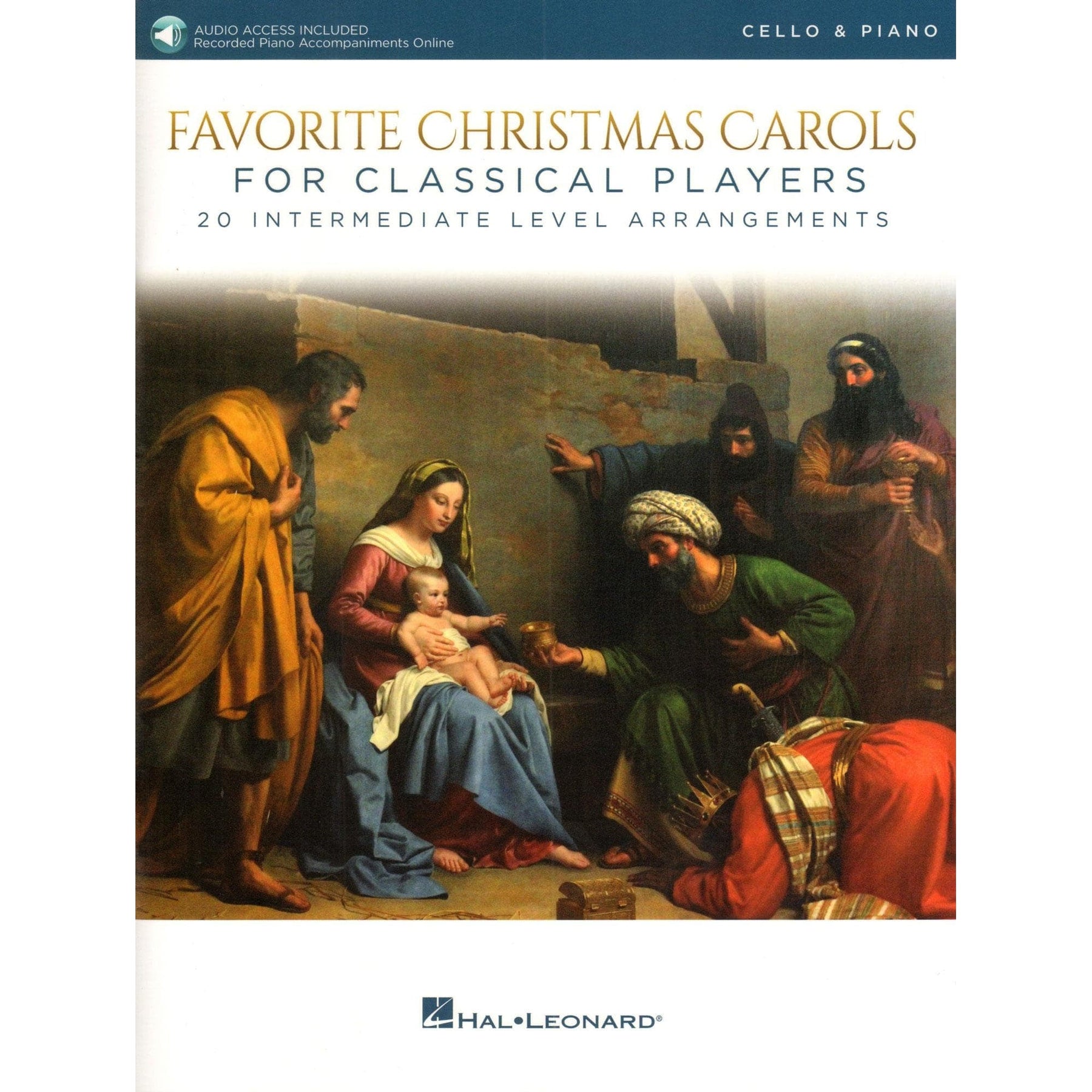 Favorite Christmas Carols - Cello and Piano - Book/Online Audio - Hal Leonard Edition