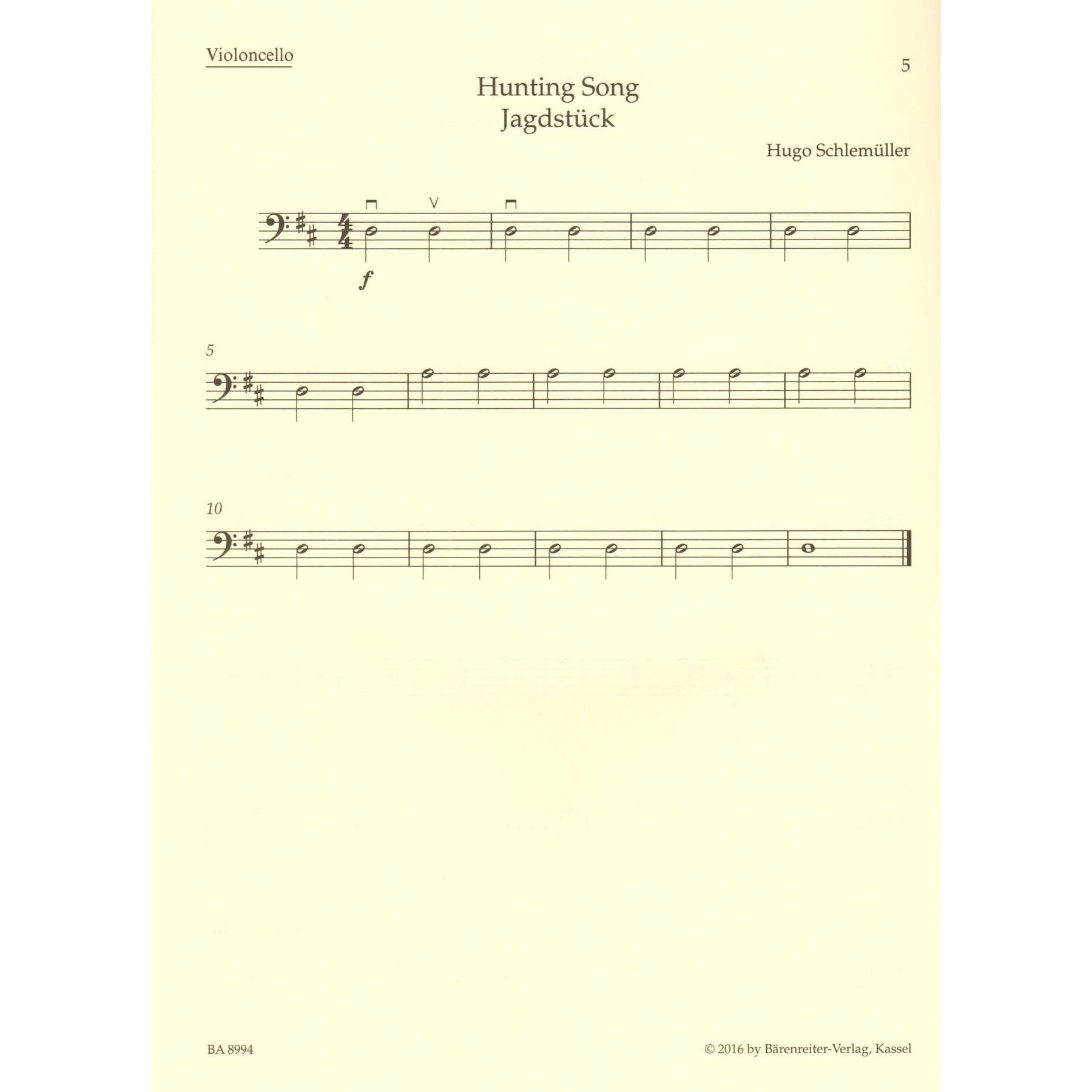 The Sassmannshaus Tradition - Cello Recital Album Volume 1 - 18 Recital Pieces in First Position - for Cello and Piano (or Two Celli) - published by Barenreiter