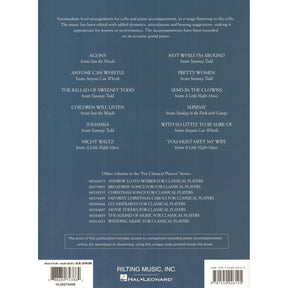 Sondheim for Classical Players - Cello and Piano - with Online Audio Accompaniment/Sheet Music - Hal Leonard