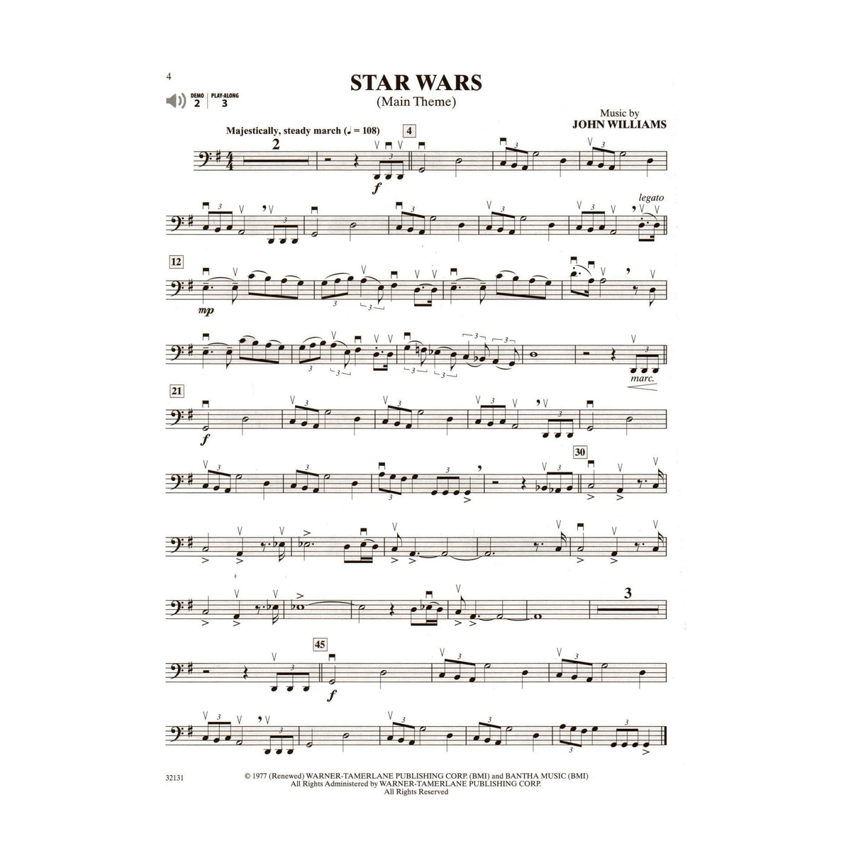 Williams, John - Star Wars for Cello and Piano - Book/Online Audio - Alfred Music