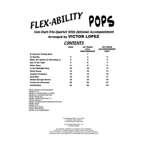 Victor Lopez - Flex Ability Pops, for Cello / Bass. For Solo, Duet, Trio, or Quartet with optional Piano Accompaniment. Published by Alfred Music.