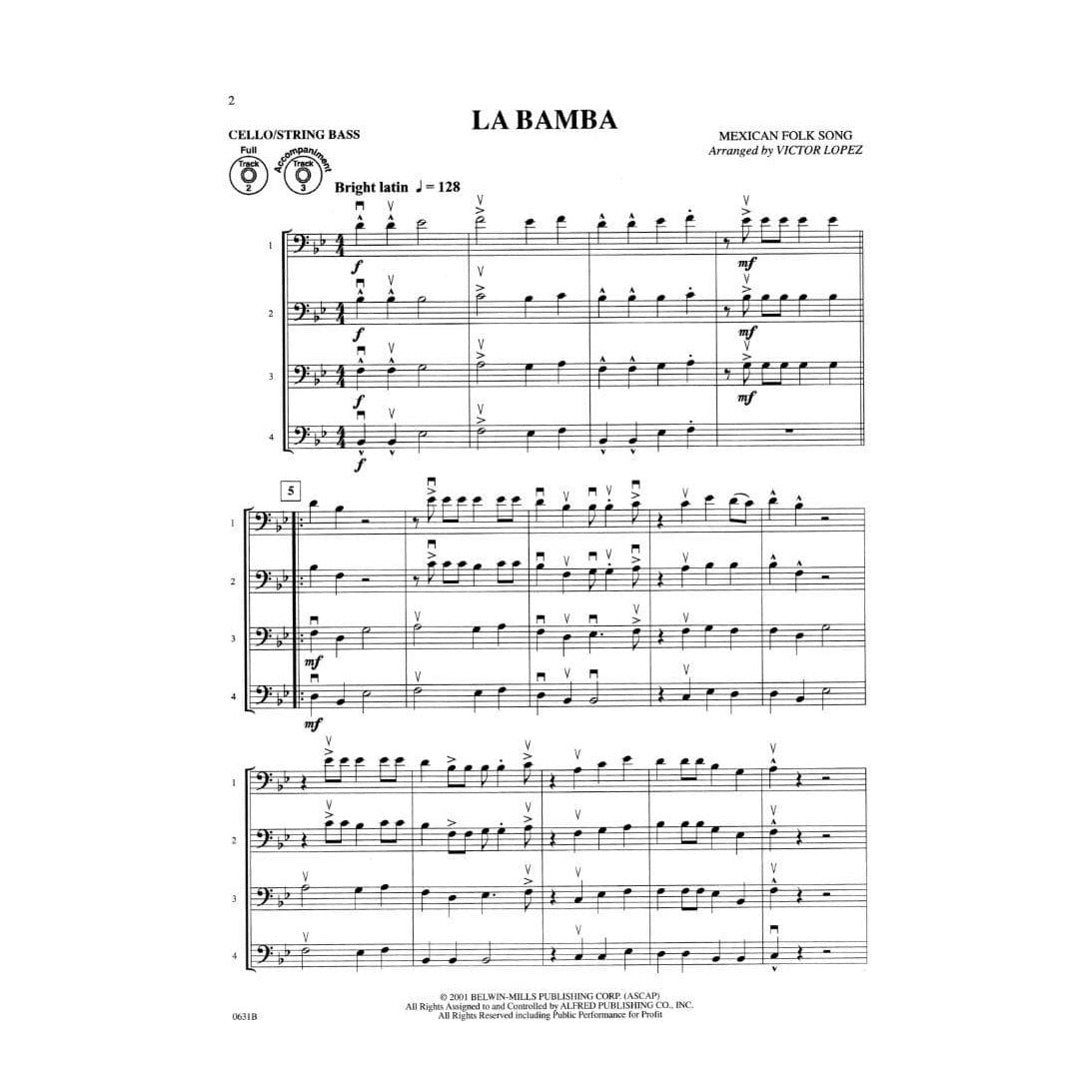 Victor Lopez - Flex Ability Pops, for Cello / Bass. For Solo, Duet, Trio, or Quartet with optional Piano Accompaniment. Published by Alfred Music.