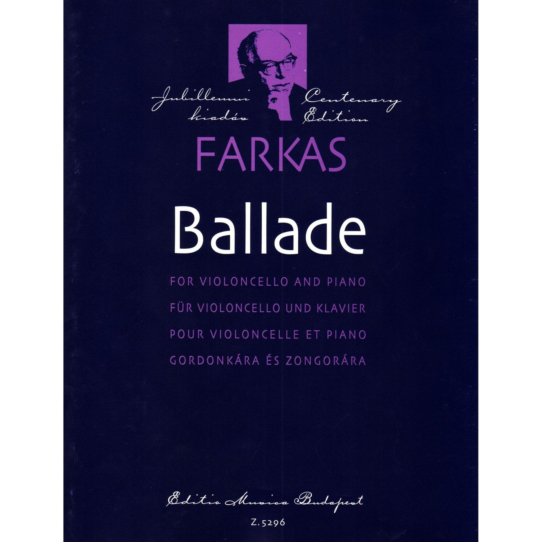 Farkas, Ferenc - Ballade - Cello and Piano - Editio Musica Budapest