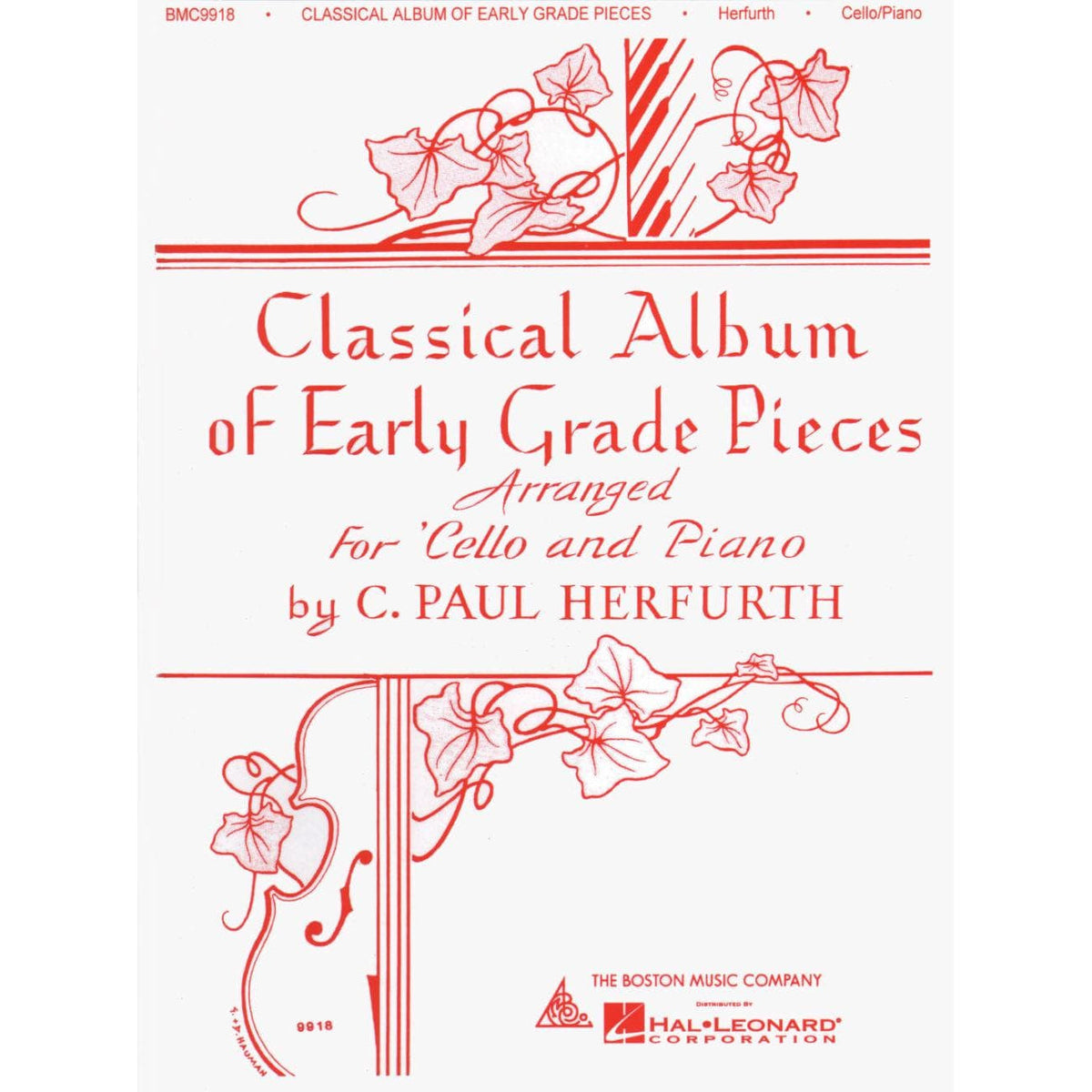 Classical Album of Early Grade Pieces - Cello and Piano - arranged by C Paul Herfurth - Boston Music Co
