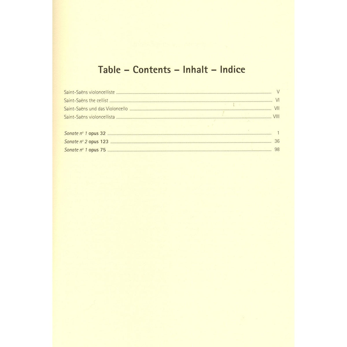 Saint-Saens, Camille - Collection for Cello: Volume II - Three Sonatas (opus 32, 123, 75) - for Cello and Piano - Durand