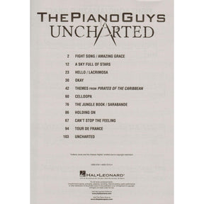 The Piano Guys: Uncharted - for Solo Piano with Optional Cello - Hal Leonard