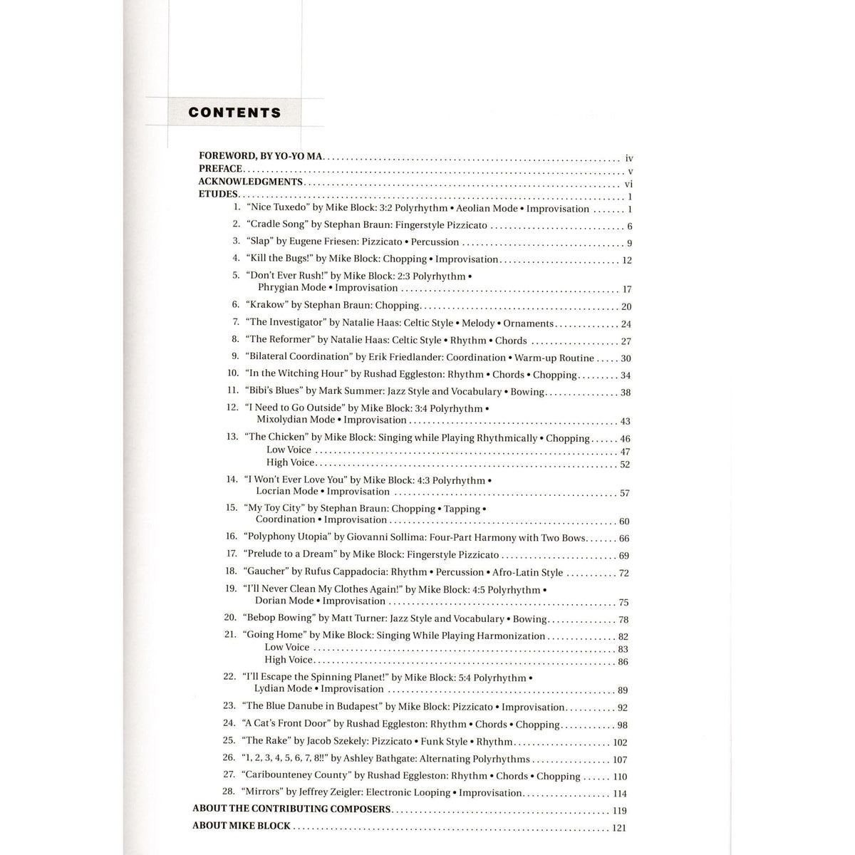 Contemporary Cello Etudes: Studies in Style and Technique by Mike Block- for Cello with Online Audio - Berklee Press