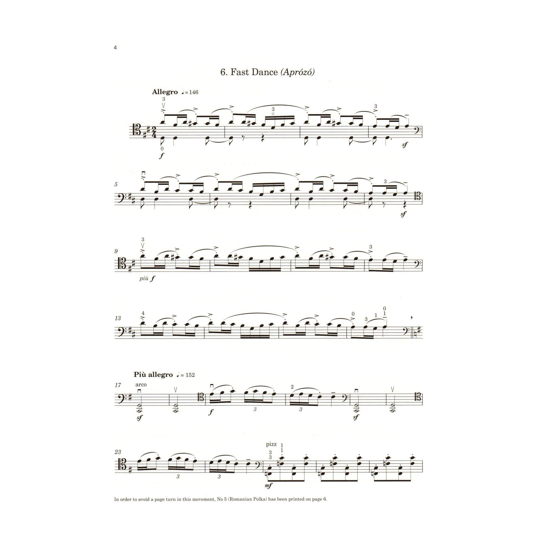 Bartok, Bela - Romanian Folk Dances for Cello (and Piano) - arrangements by Hywel Davies - Boosey & Hawkes