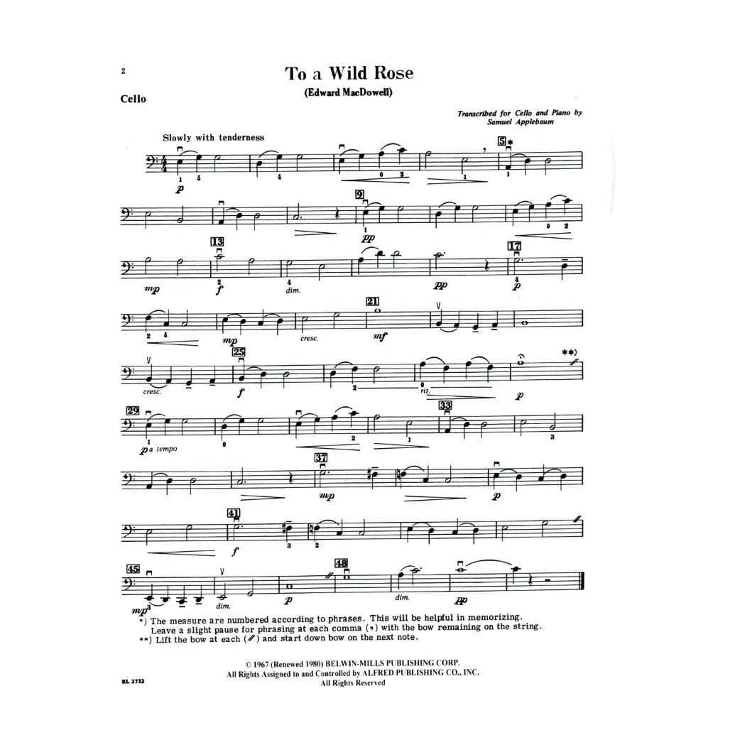 Applebaum, Samuel -20 Progressive Solos For String Instruments for Cello - Belwin/Mills Publication