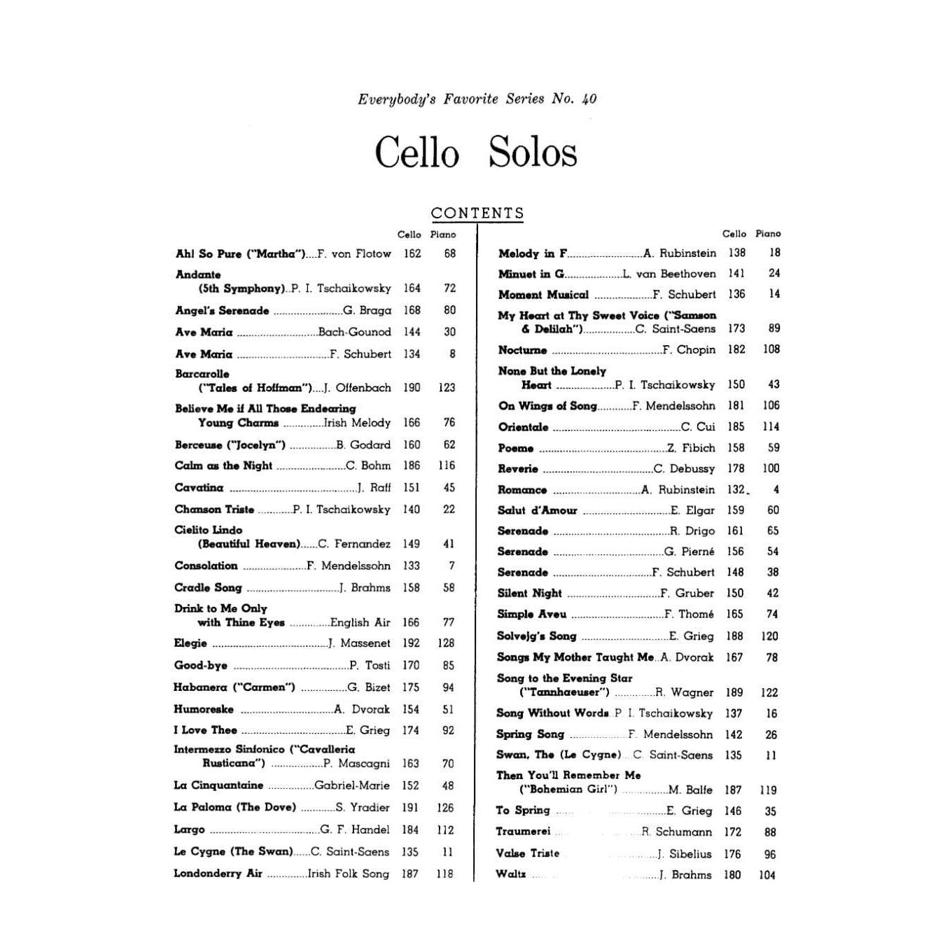 Arnold, J  - Everyone's Favorite Series: Cello Solos - Amsco Edition