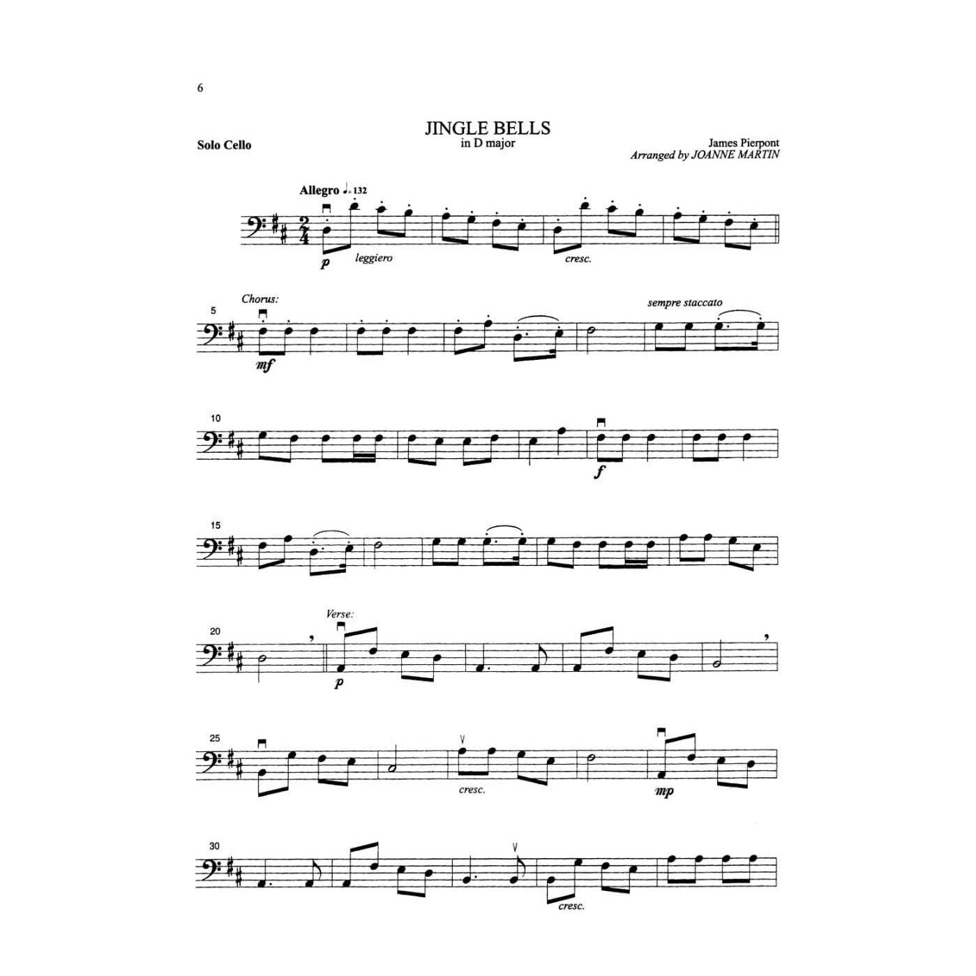 Martin, Joanne - Festive Strings for Solo Cello - Alfred Music Publishing