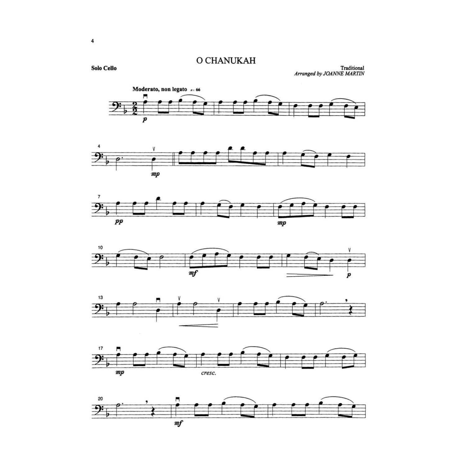 Martin, Joanne - More Festive Strings for Solo Cello - Alfred Music Publishing