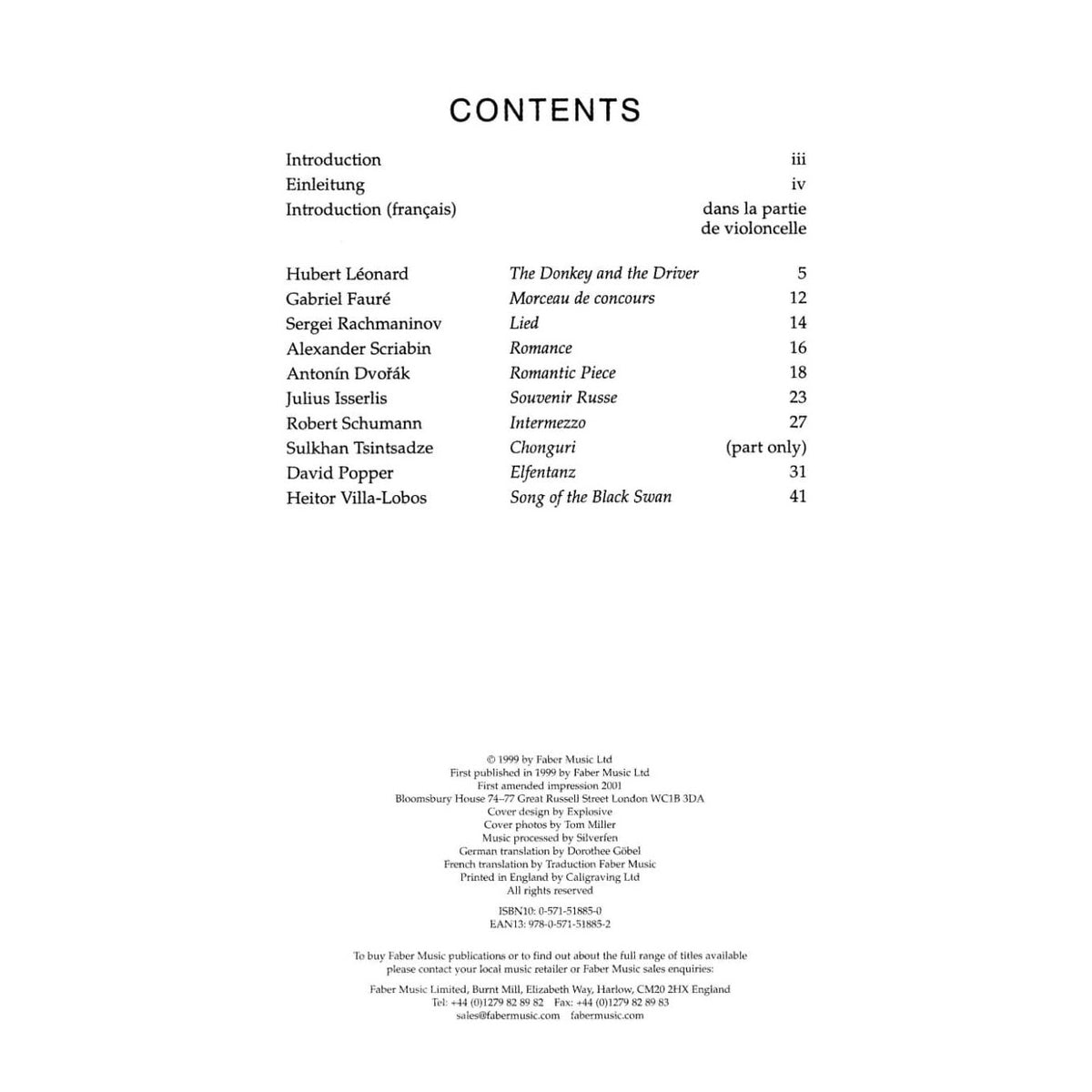 Steven Isserlis's Cello World: 10 Concert Works for Cello and Piano - edited by Steven Isserlis - Faber Music Edition