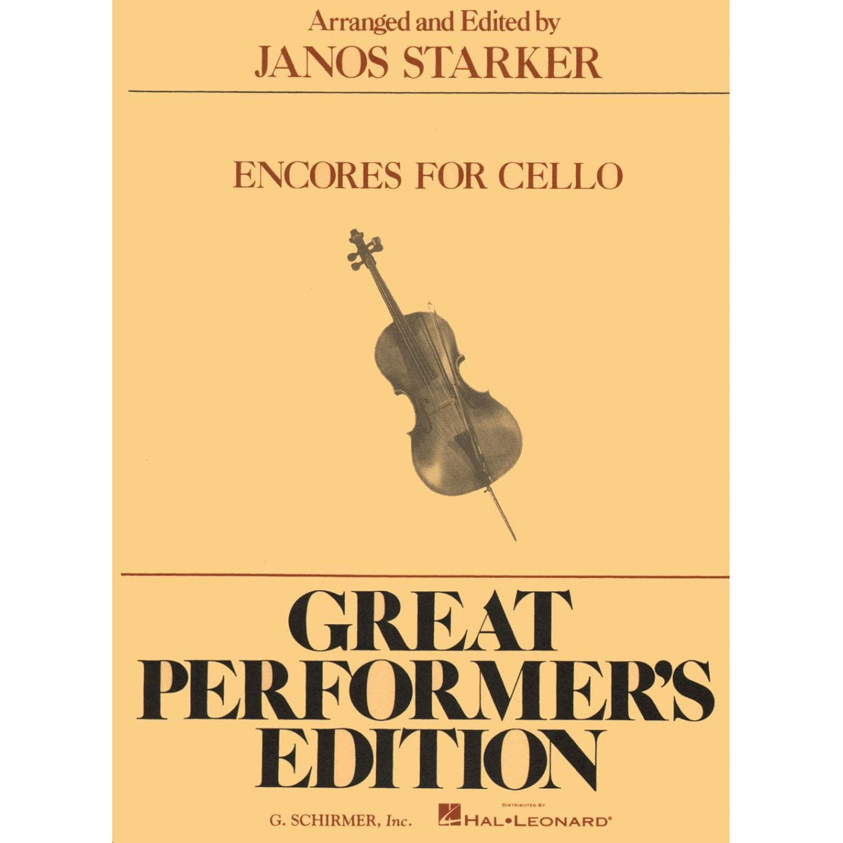 Starker - Encores For Cello Published by G Schirmer