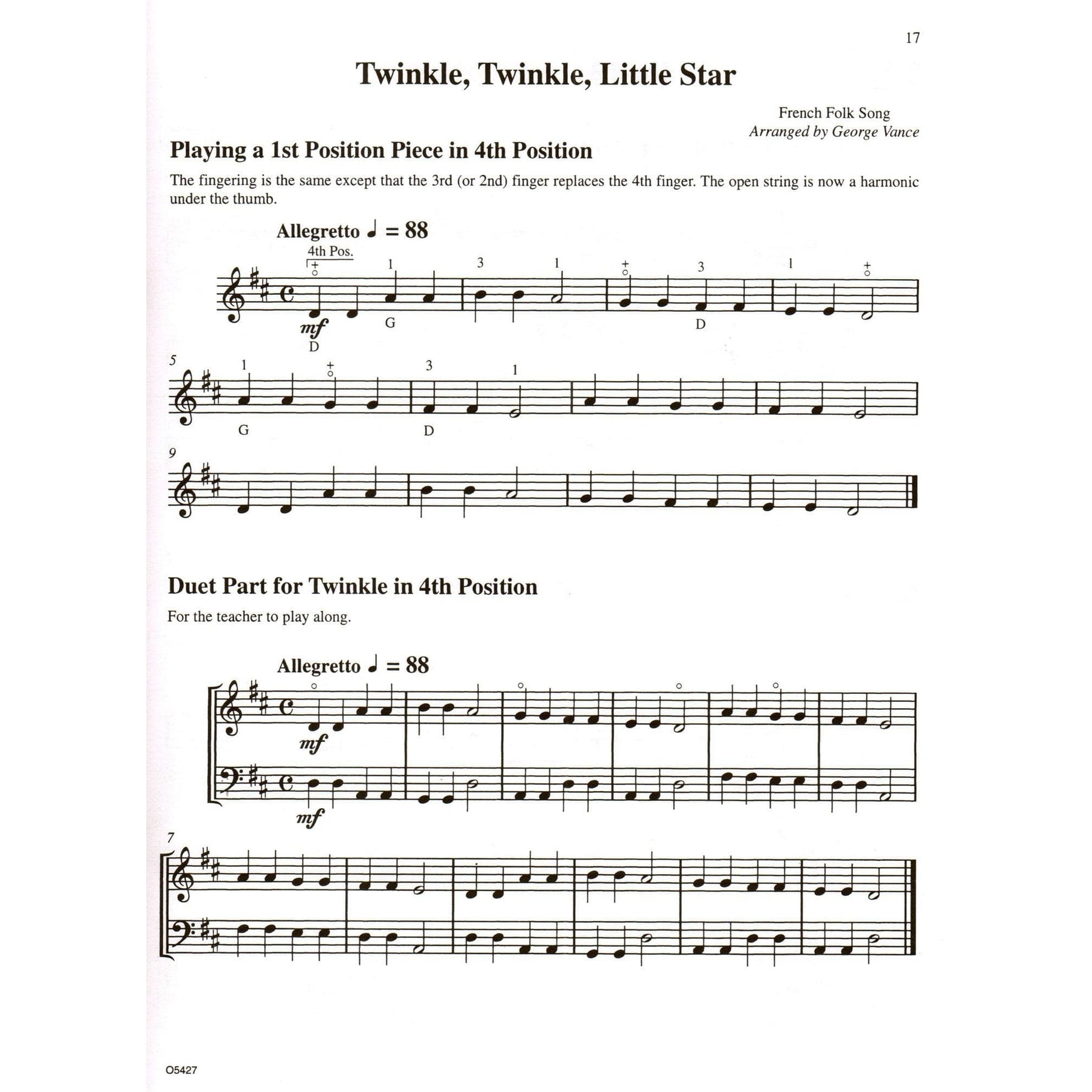Progressive Repertoire for the Double Bass - Volume 1 Bass Book w/ Online Audio Access - by George Vance - Published by Carl Fischer