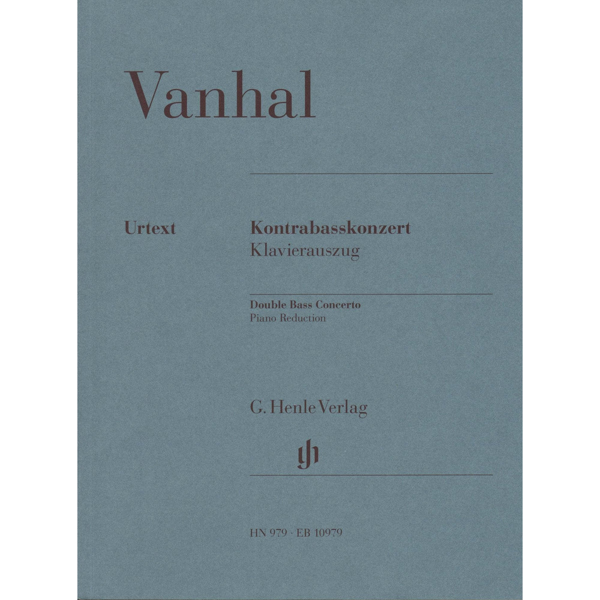 Vanhal, Johann Baptist - Double Bass Concerto - for Bass and Piano - G. Henle Verlag URTEXT