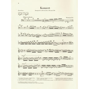 Vanhal, Johann Baptist - Double Bass Concerto - for Bass and Piano - G. Henle Verlag URTEXT
