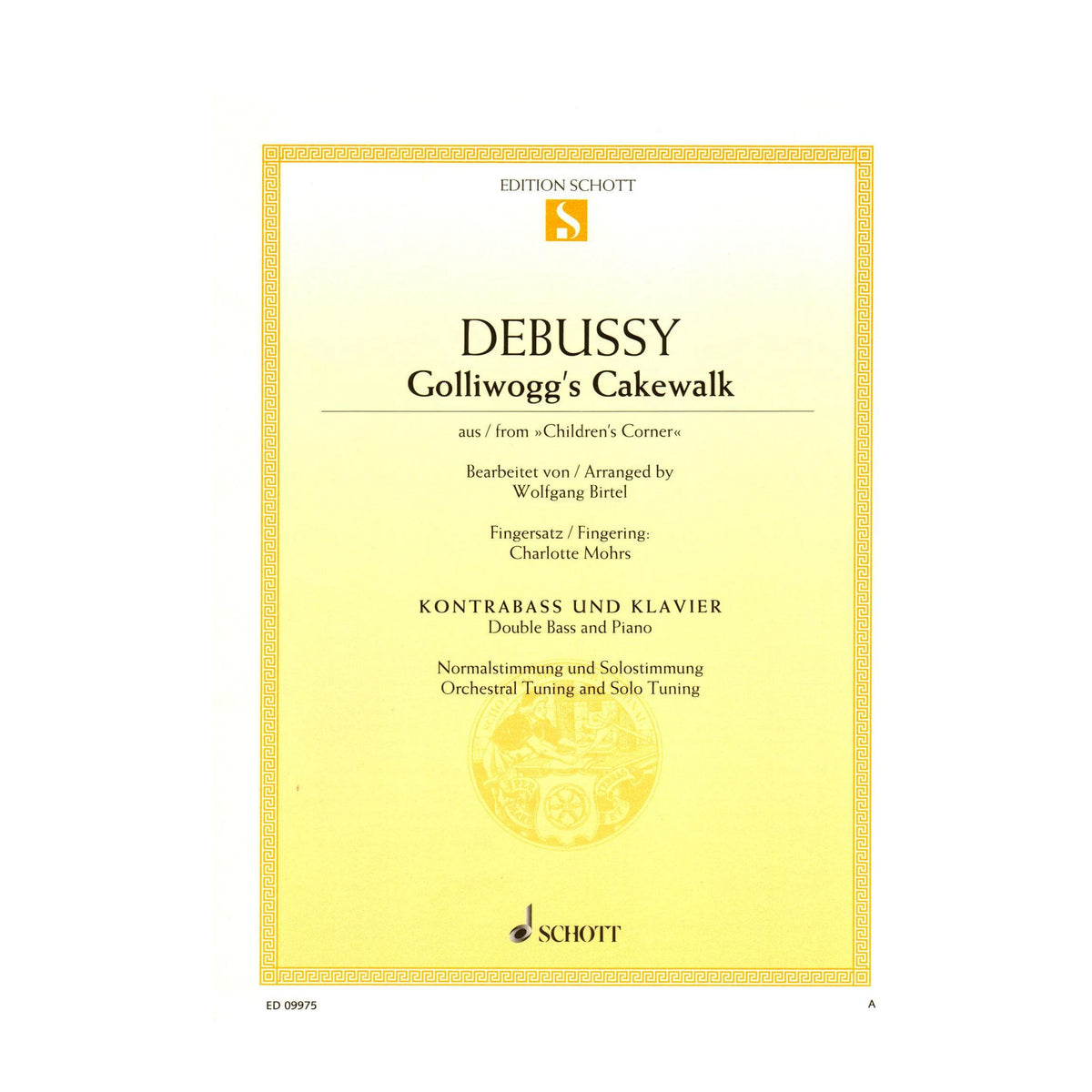 Debussy, Claude - Golliwogg's Cakewalk - Bass and Piano - Schott Edition