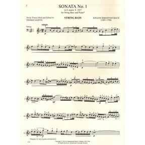 Bach, J.S. - Sonata No. 1 in G Major, S. 1027 - Bass and Piano - edited by Thomas Martin - International Edition