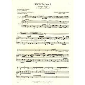 Bach, J.S. - Sonata No. 1 in G Major, S. 1027 - Bass and Piano - edited by Thomas Martin - International Edition