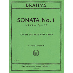 Brahms, Johannes - Sonata No. 1 in E minor, Opus 38 - for Bass and Piano - edited by Thomas Martin - International