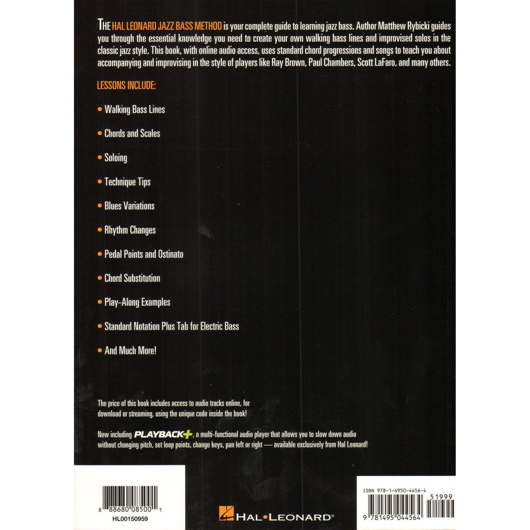 Rybicki, Matthew - Jazz Bass: A Comprehensive Guide - Hal Leonard