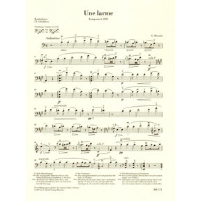 Rossini, G - Une larme - for Double Bass and Piano - G Henle Verlag URTEXT