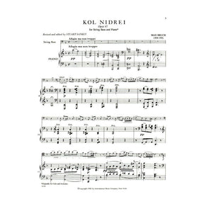 Bruch, Max - Kol Nidre Op 47 for Double Bass and Piano - Arranged by Sankey/Reinshagen - International Edition