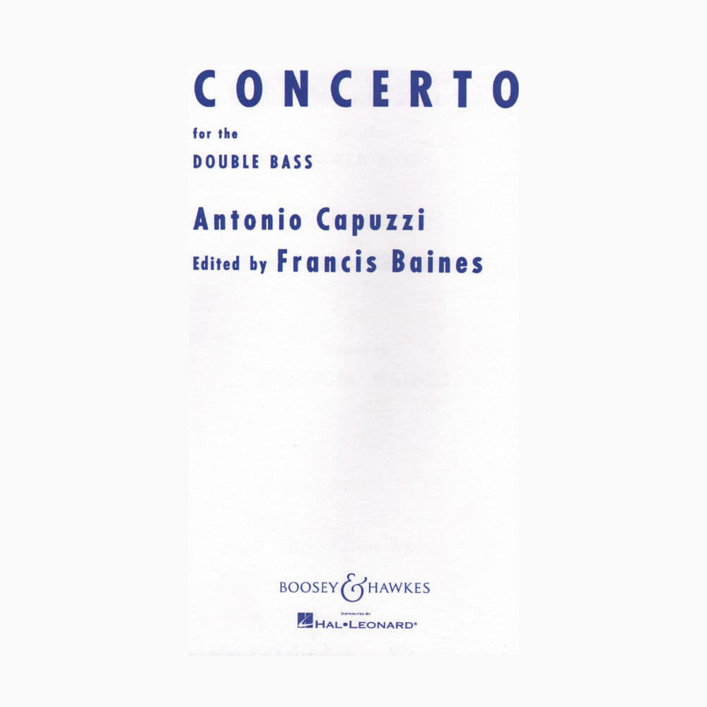 Capuzzi, Antonio - Concerto in F for Double Bass - Edited by Barnes - Boosey & Hawkes Edition