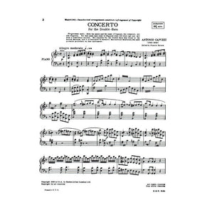 Capuzzi, Antonio - Concerto in F for Double Bass - Edited by Barnes - Boosey & Hawkes Edition