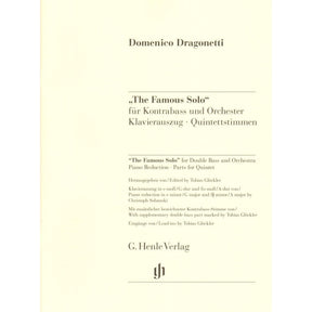 Dragonetti, Domenico - "The Famous Solo" for Double Bass - Double Bass and Piano - edited by Tobias Glöckler - G. Henle Verlag