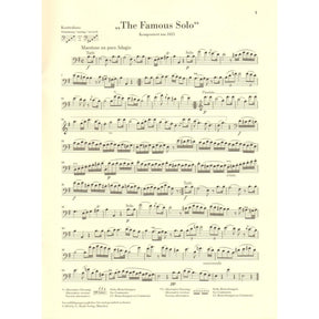 Dragonetti, Domenico - "The Famous Solo" for Double Bass - Double Bass and Piano - edited by Tobias Glöckler - G. Henle Verlag
